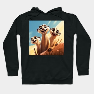 Cartoon Meerkats 2 Hoodie